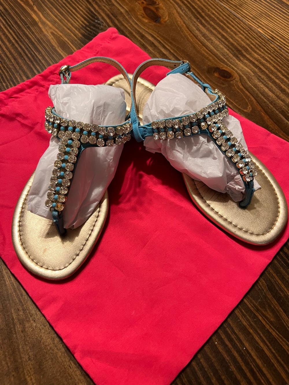 Lilly Pulitzer Leather Rhinestone sandals size 6.5